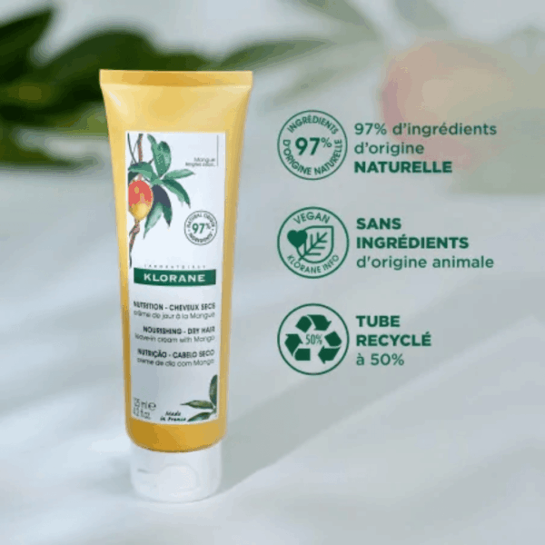 Klorane Creme De Jour A La Mangue Cheveux Secs 125Ml