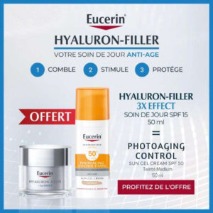 Pack Eucerin Hyaluron-Filler +3x Effect Soin de Jour 50 ml +Ecran Offert